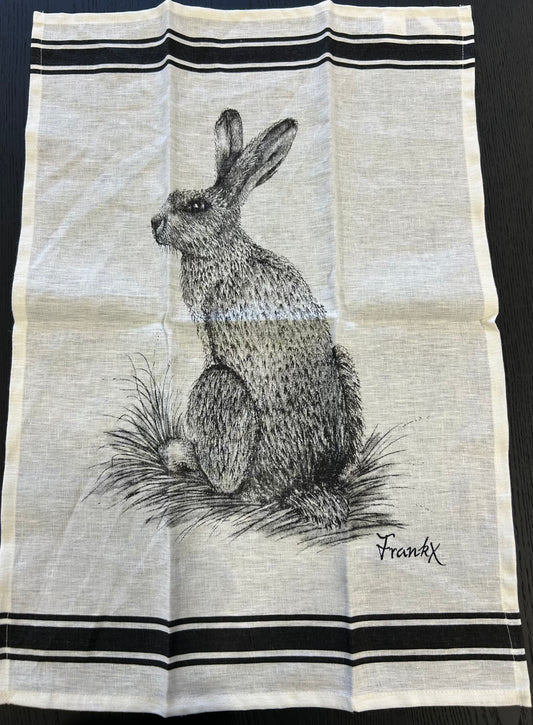 Frankx Linen Tea Towel - White