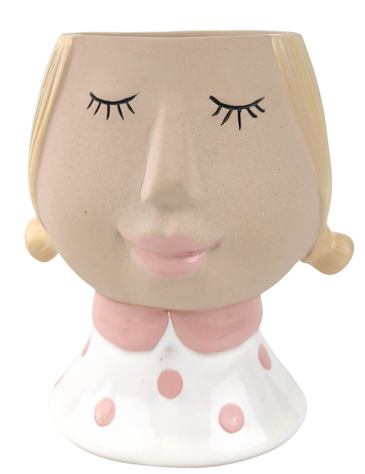 Girl planter white