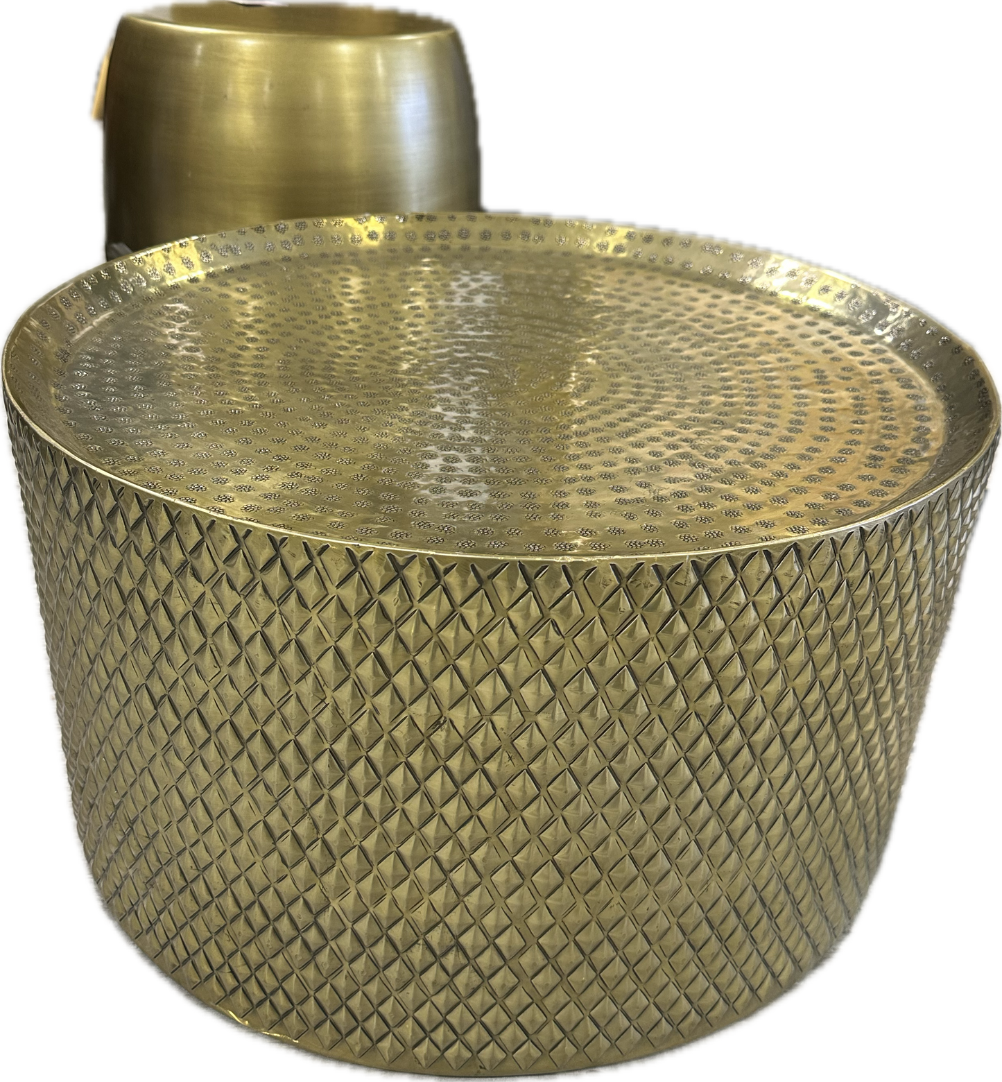 Gold Drum Coffee Table