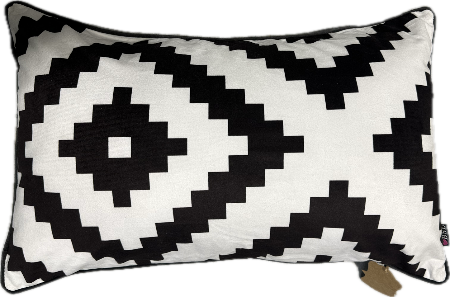 Black/White Hexagonal Oblong Cushion