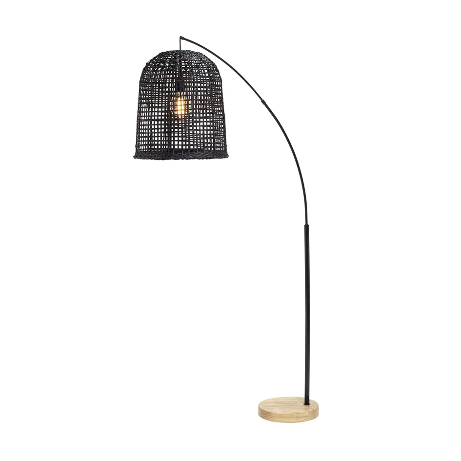 Weave floor lamp black