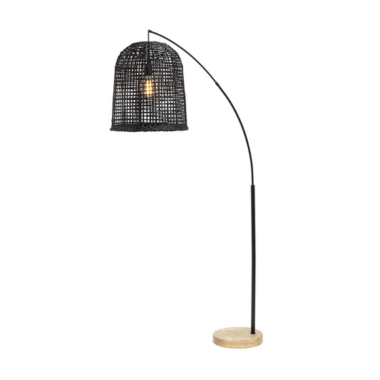 Weave floor lamp black