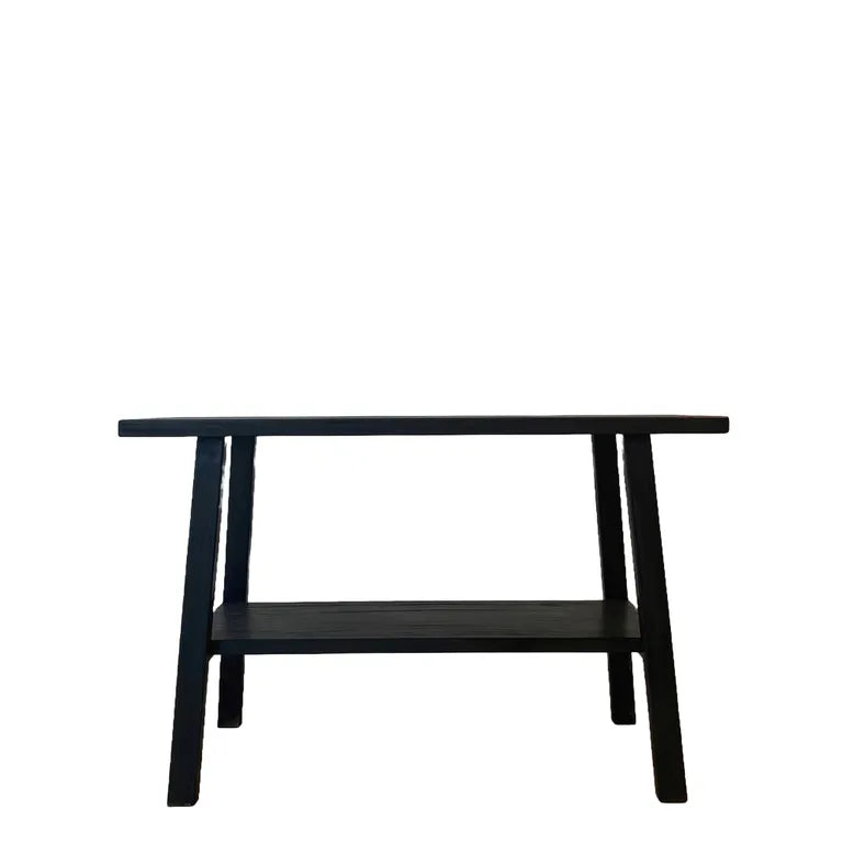 Reclaimed Wood Console Table , Black
