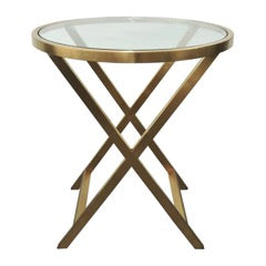 Gold Table With Glass Top