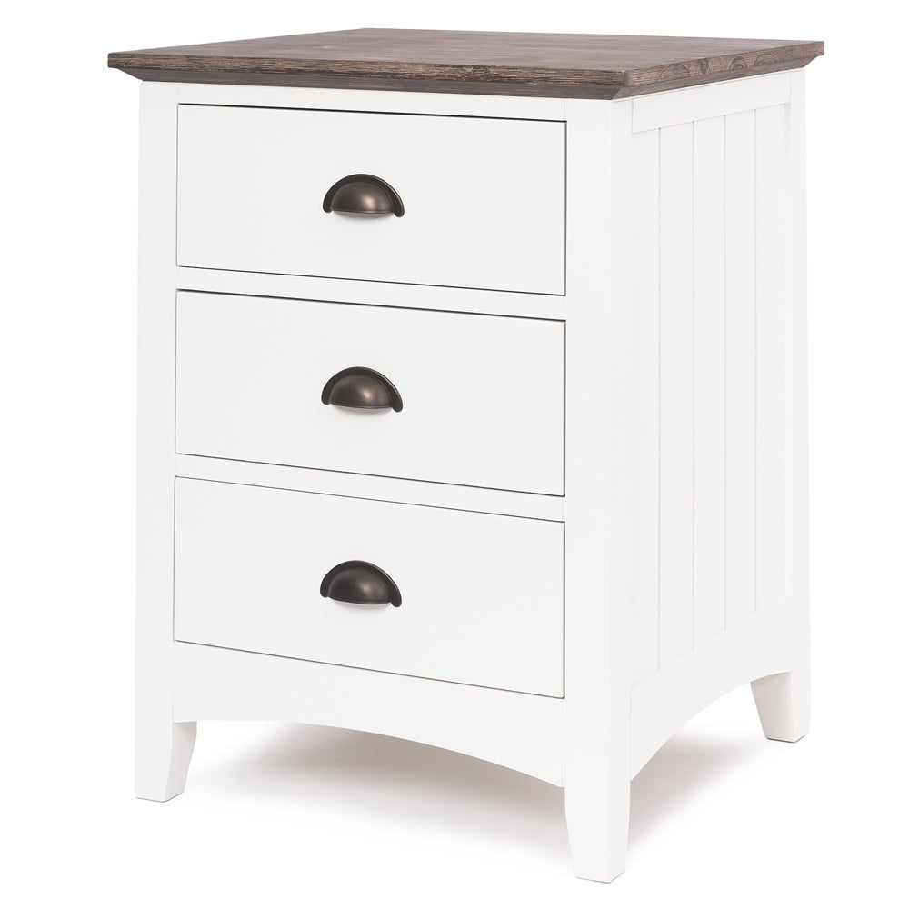 Cardrona Three Drawer Bedside