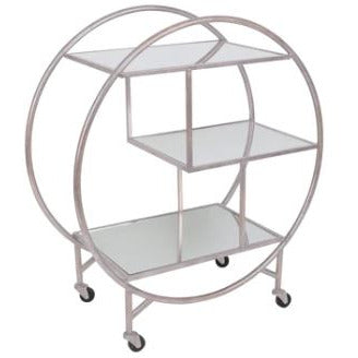 Bar Trolley with mirrored shelves