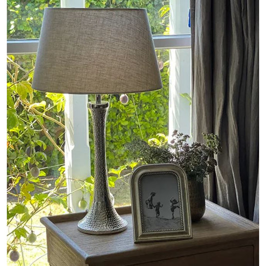 Fluted hammered lamp & shade