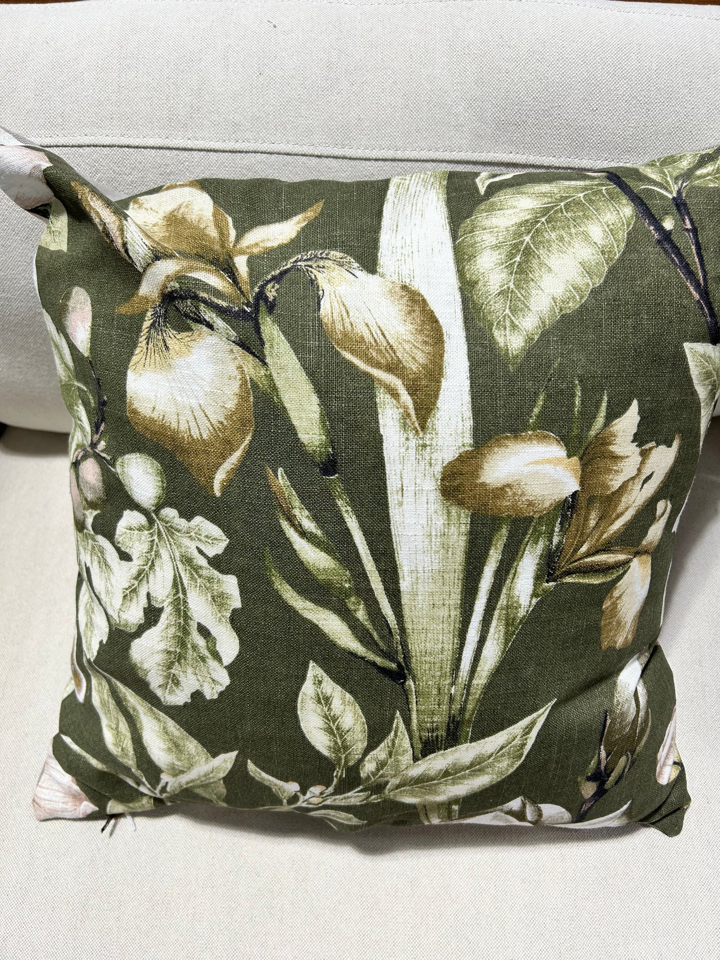 Floral Feather Filled Cushion