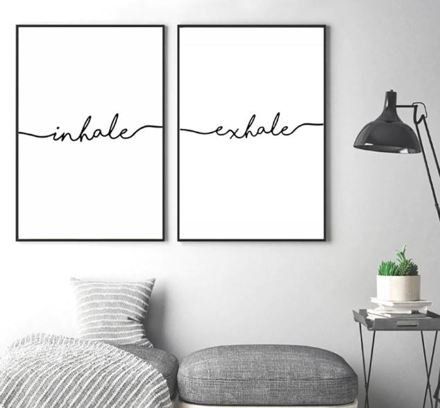 Box Frame Print - Inhale/Exhale Set