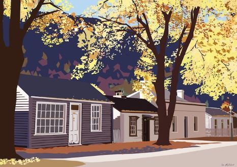 Ira Mitchell - Canvas Art - Arrowtown Street