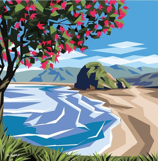 Ira Mitchell - Canvas Art - West Coast Pohutukawa