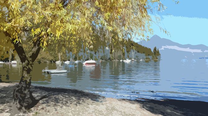 Canvas Art - Queenstown Bay