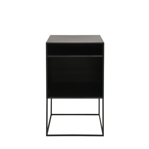 Studio Bedside Cabinet Large Black w/shelf