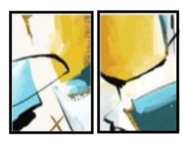 Abstract A / B / C  Black Frame (Set) Artwork